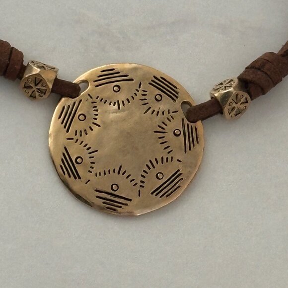 NWOT Free People Gold and Suede Detachable Multi-Strand Necklace with Pendants - Picture 6 of 11